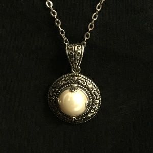 Pearl Silver Plated Necklace